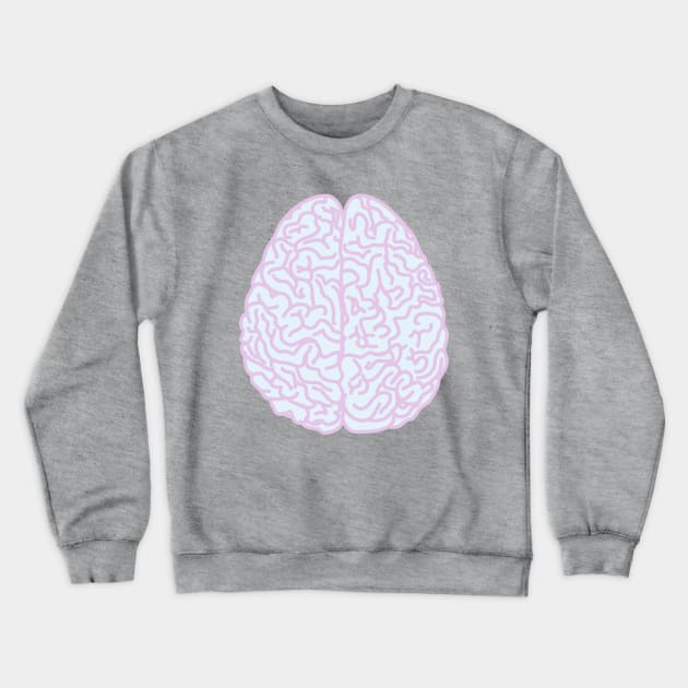 Pastel Brain Crewneck Sweatshirt by XOOXOO